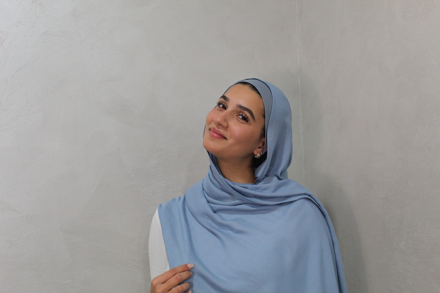 Bamboo Woven Modal Hijab Set ~ Sky Blue