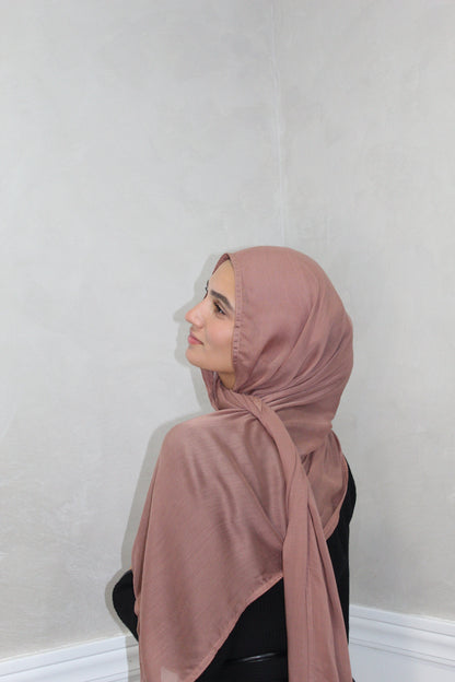 Bamboo Woven Modal Hijab Set ~ Mauve